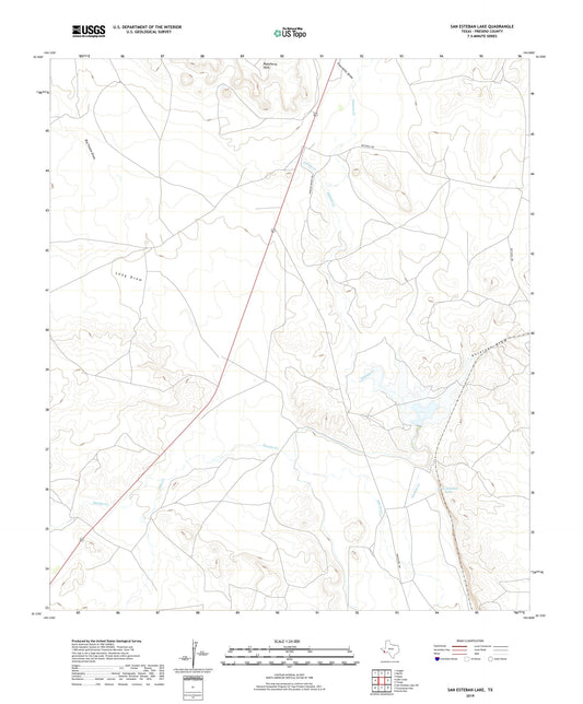San Esteban Lake Texas US Topo Map Image