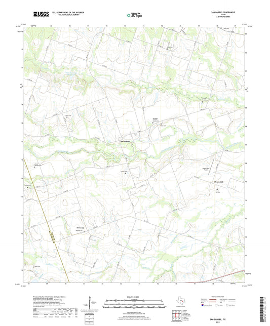 San Gabriel Texas US Topo Map Image