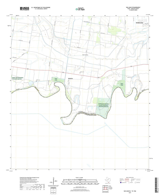 San Juan SE Texas US Topo Map Image