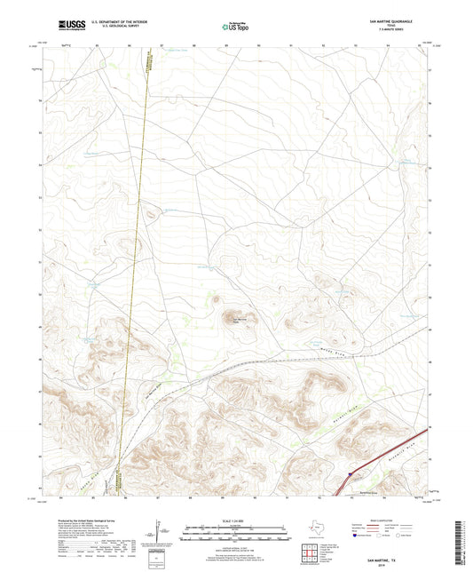 San Martine Texas US Topo Map Image