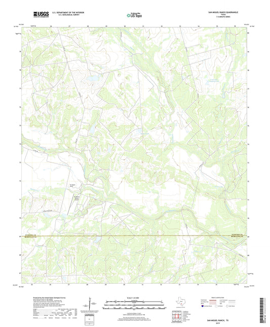 San Miguel Ranch Texas US Topo Map Image