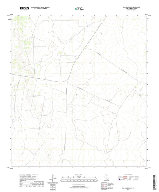 San Pablo Ranch Texas US Topo Map Image