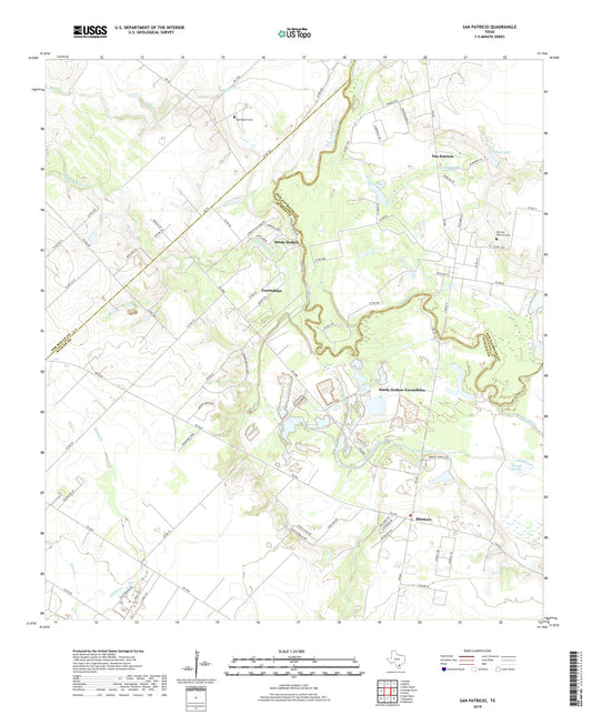 San Patricio Texas US Topo Map Image