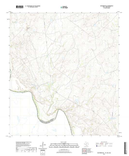 San Pedro Hill Texas US Topo Map Image