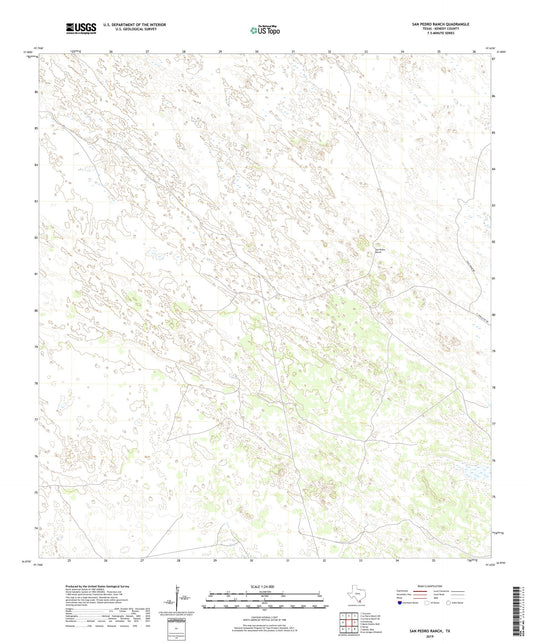 San Pedro Ranch Texas US Topo Map Image