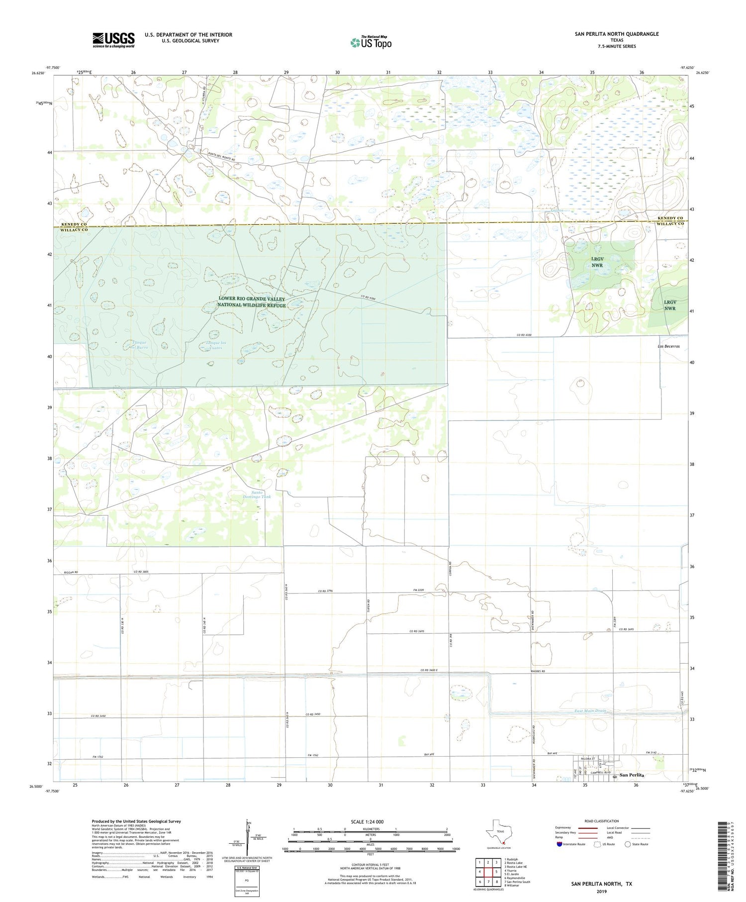 San Perlita North Texas US Topo Map Image
