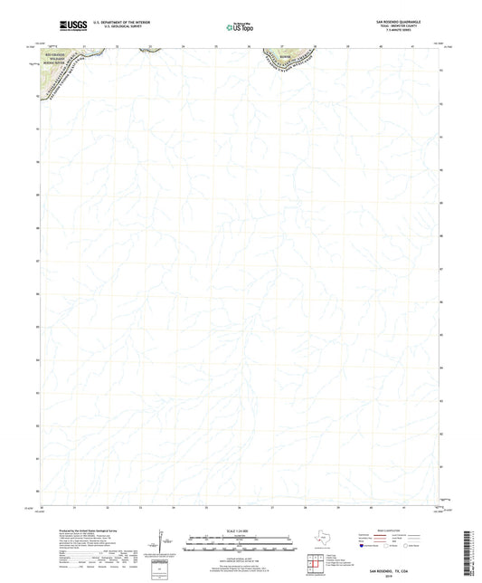 San Rosendo Texas US Topo Map Image