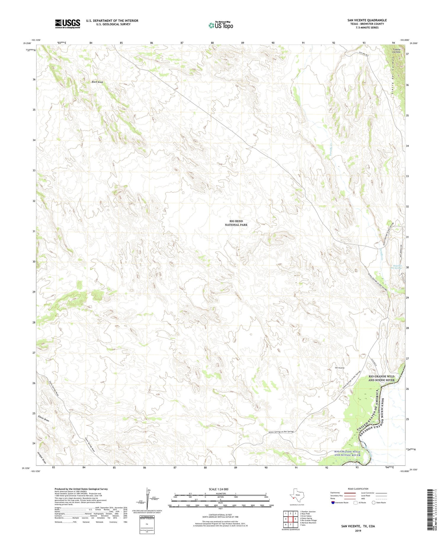 San Vicente Texas US Topo Map Image