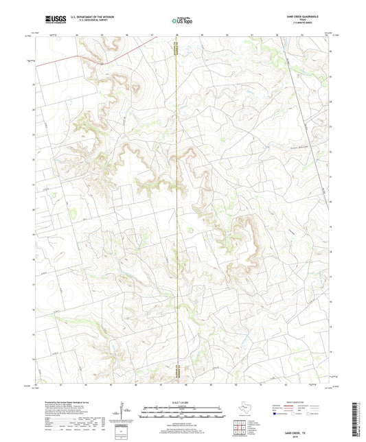 Sand Creek Texas US Topo Map Image