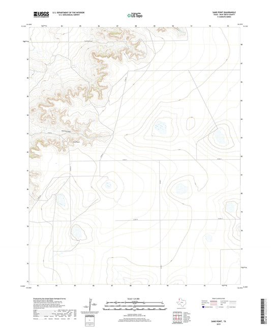 Sand Point Texas US Topo Map Image