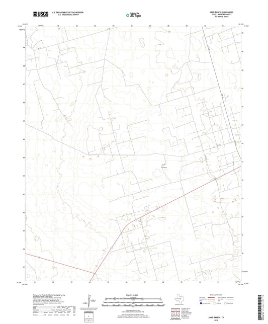 Sand Ranch Texas US Topo Map Image