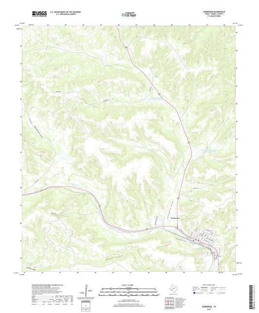 Sanderson Texas US Topo Map Image