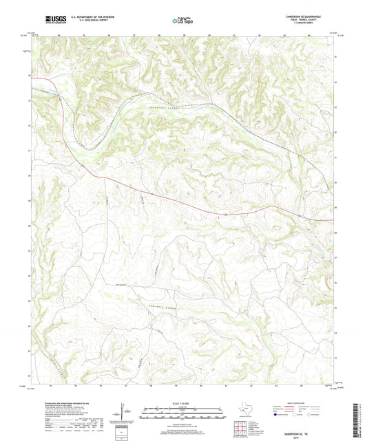 Sanderson SE Texas US Topo Map Image
