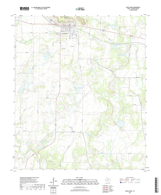 Santa Anna Texas US Topo Map Image