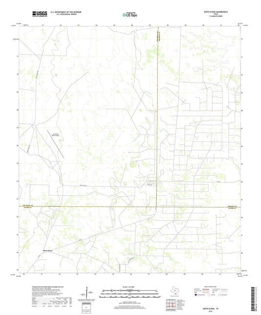 Santa Elena Texas US Topo Map Image