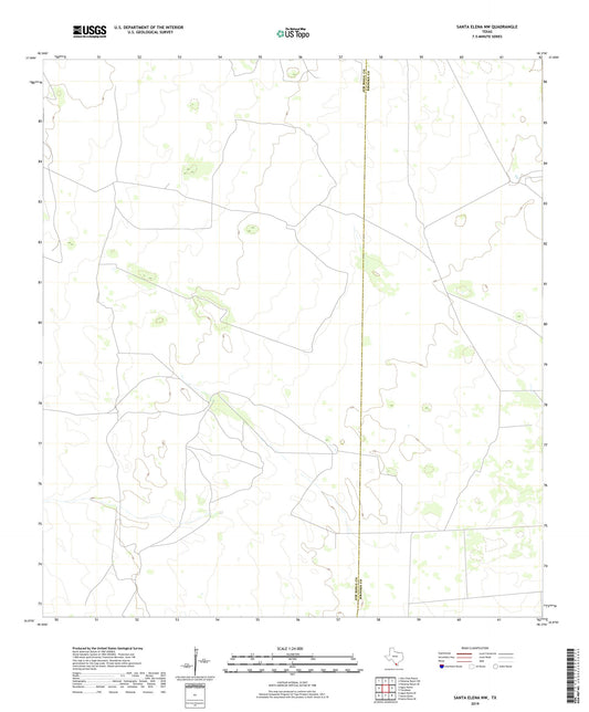 Santa Elena NW Texas US Topo Map Image