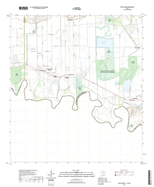 Santa Maria Texas US Topo Map Image