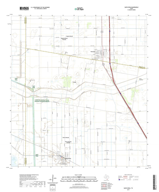 Santa Rosa Texas US Topo Map Image