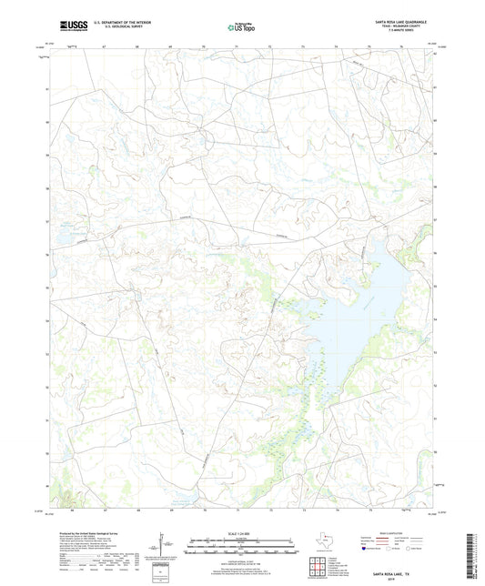 Santa Rosa Lake Texas US Topo Map Image