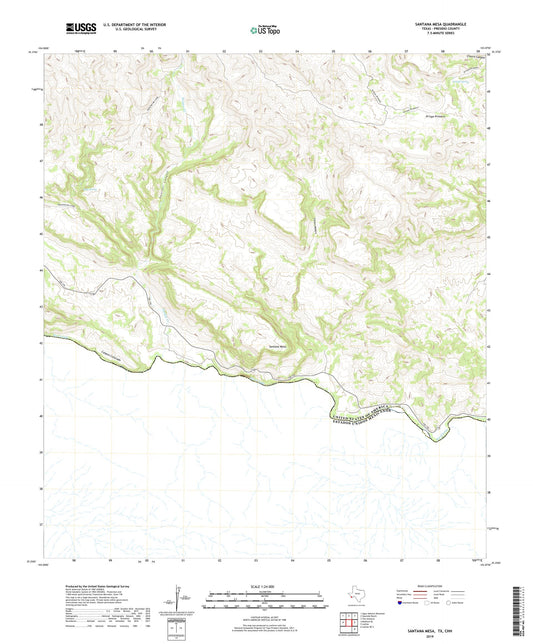 Santana Mesa Texas US Topo Map Image