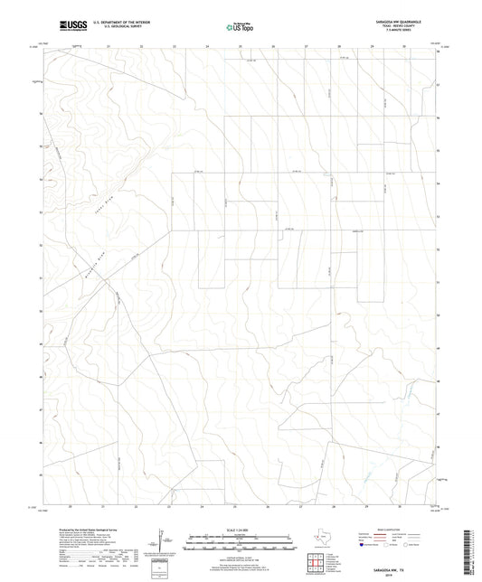 Saragosa NW Texas US Topo Map Image