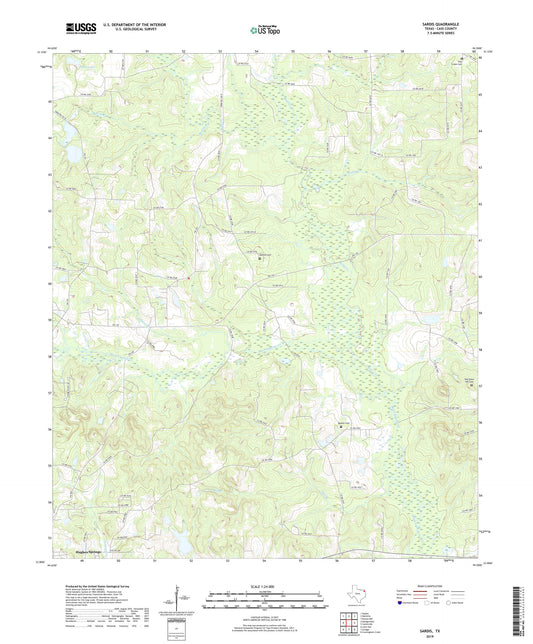 Sardis Texas US Topo Map Image
