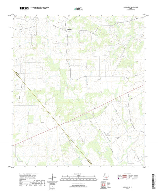 Saspamco SE Texas US Topo Map Image