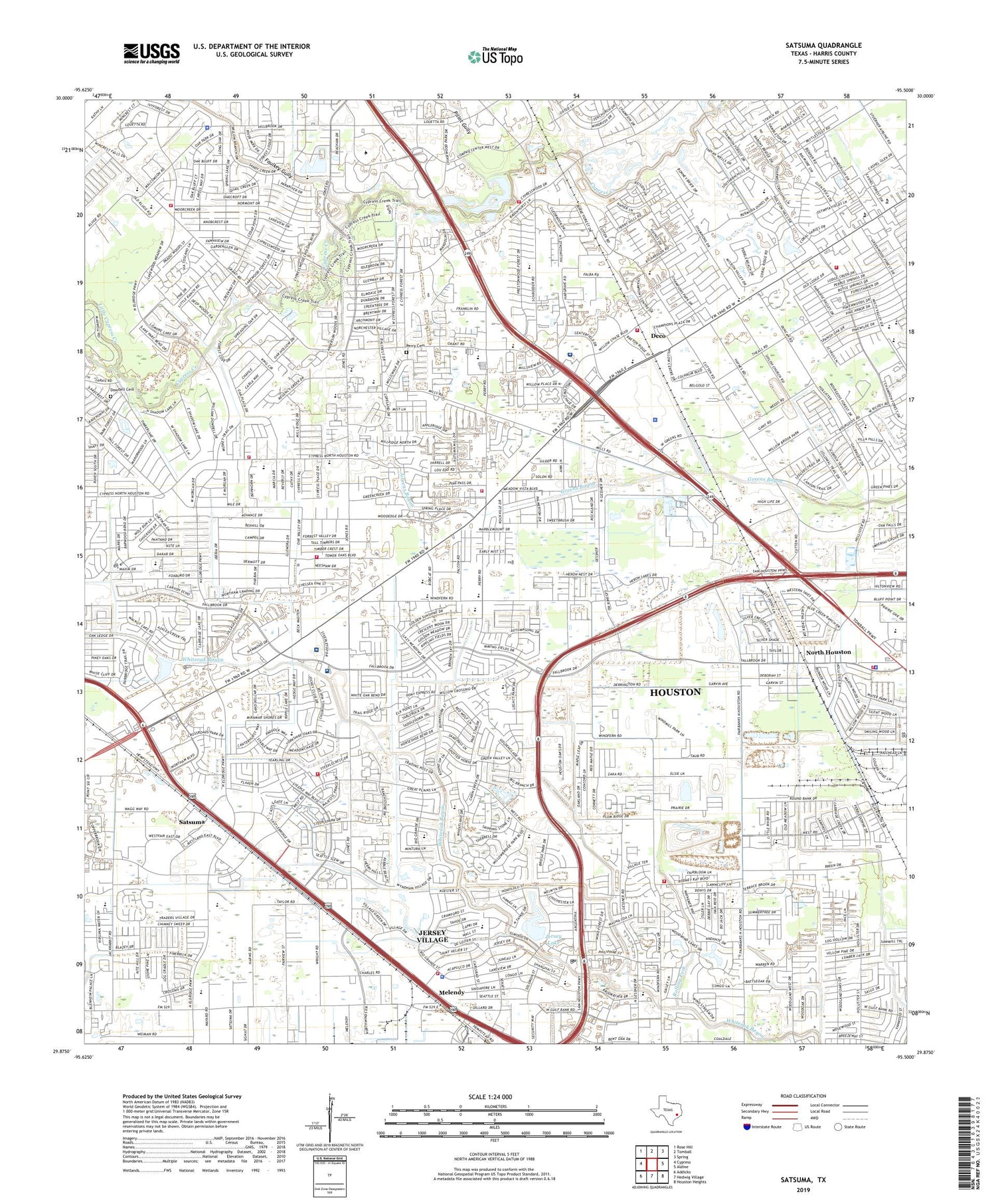 Satsuma Texas US Topo Map Image