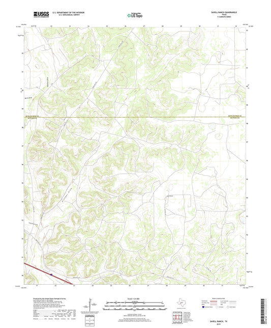 Savell Ranch Texas US Topo Map Image