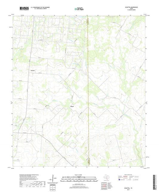 Schattel Texas US Topo Map Image