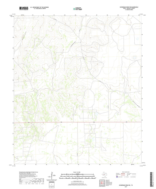 Schneeman Draw NE Texas US Topo Map Image