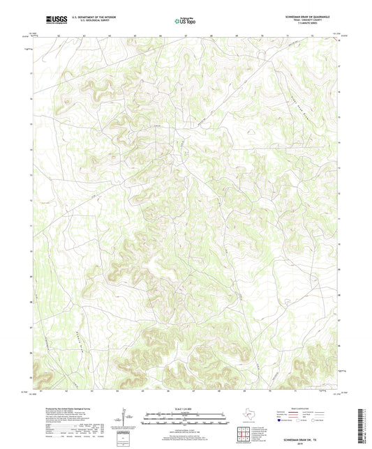 Schneeman Draw SW Texas US Topo Map Image