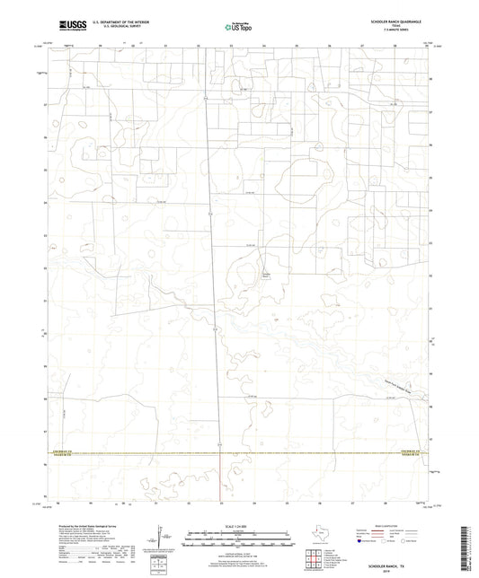 Schooler Ranch Texas US Topo Map Image