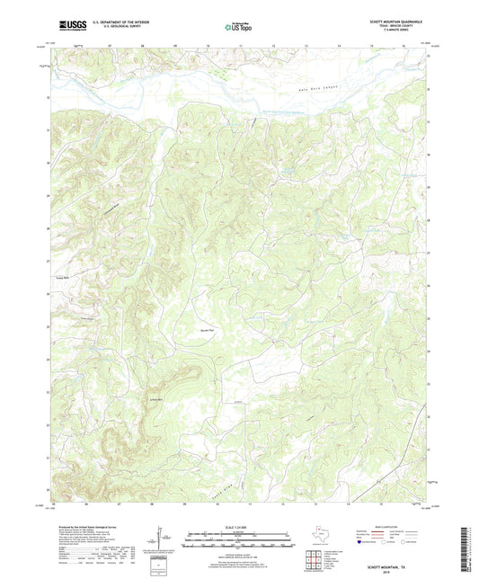 Schott Mountain Texas US Topo Map Image