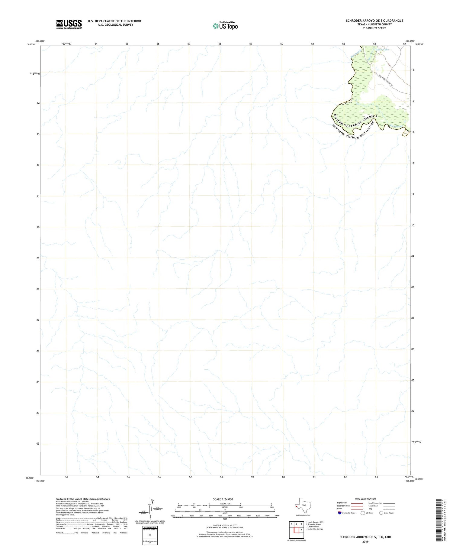 Schroder Arroyo OE S Texas US Topo Map Image