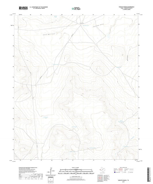 Scratch Ranch Texas US Topo Map Image