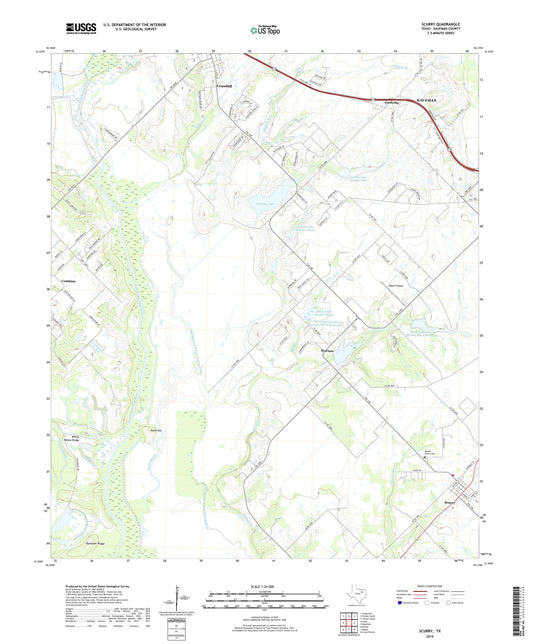 Scurry Texas US Topo Map Image