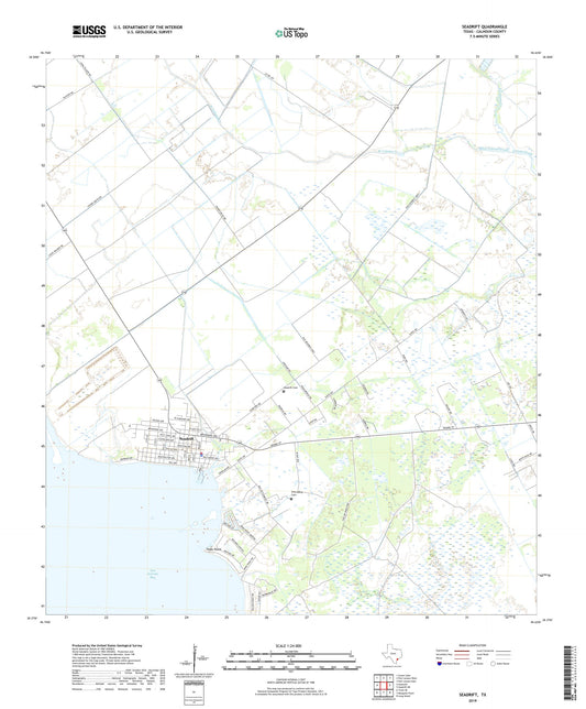 Seadrift Texas US Topo Map Image