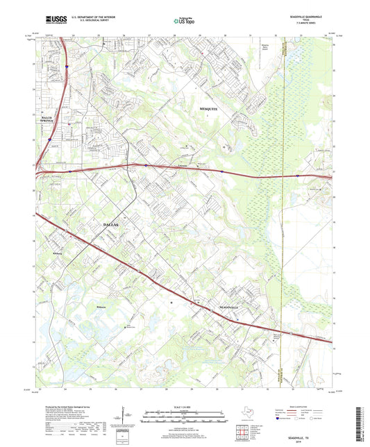 Seagoville Texas US Topo Map Image