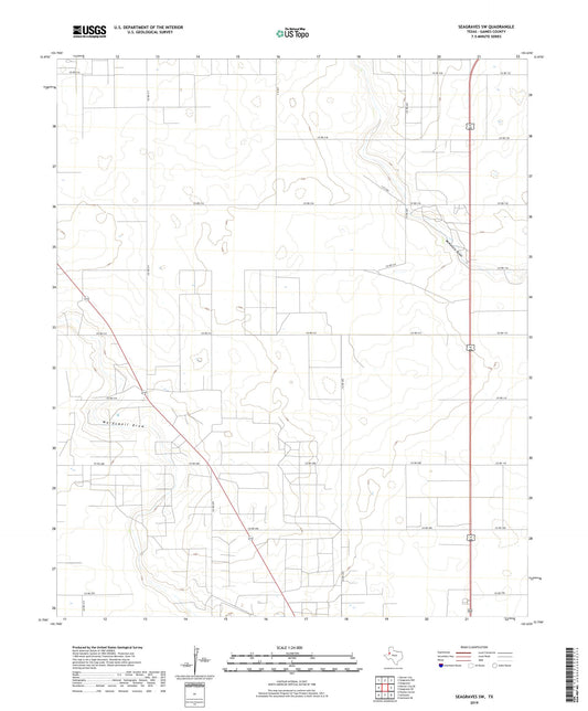 Seagraves SW Texas US Topo Map Image