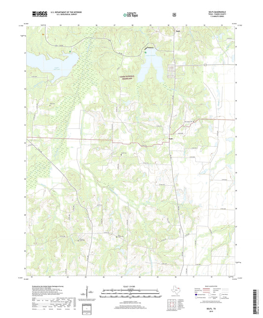 Selfs Texas US Topo Map Image