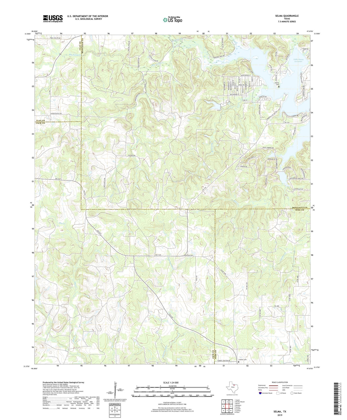 Selma Texas US Topo Map Image