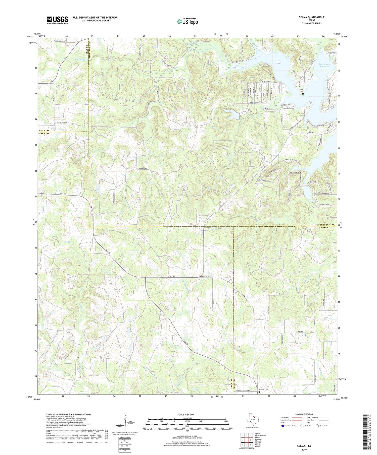 Selma Texas US Topo Map Image