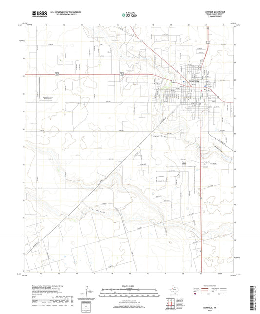 Seminole Texas US Topo Map Image
