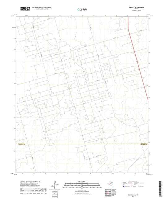 Seminole SW Texas US Topo Map Image