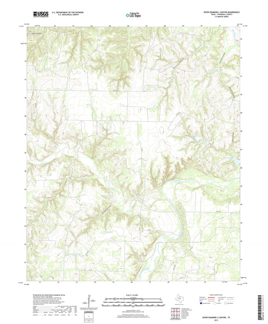 Seven Diamond L Canyon Texas US Topo Map Image