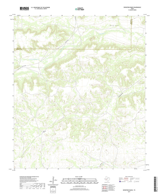 Seventeen Ranch Texas US Topo Map Image