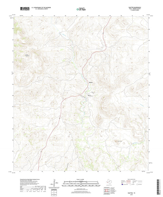 Shafter Texas US Topo Map Image