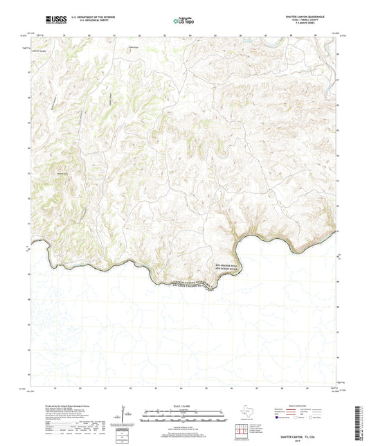 Shafter Canyon Texas US Topo Map Image