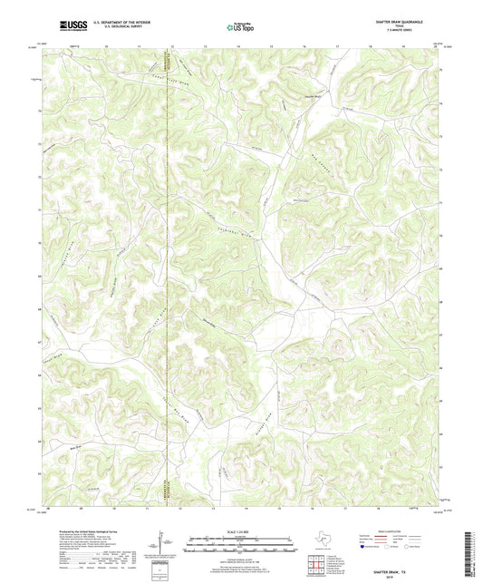Shafter Draw Texas US Topo Map Image